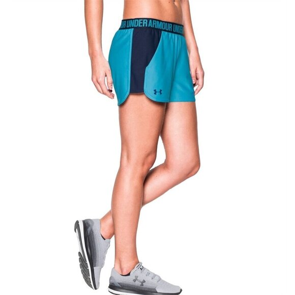 Under Armour Heat Gear Womens Size XS Play Up 2.0 Performance Shorts Blue 2388 - Picture 1 of 8